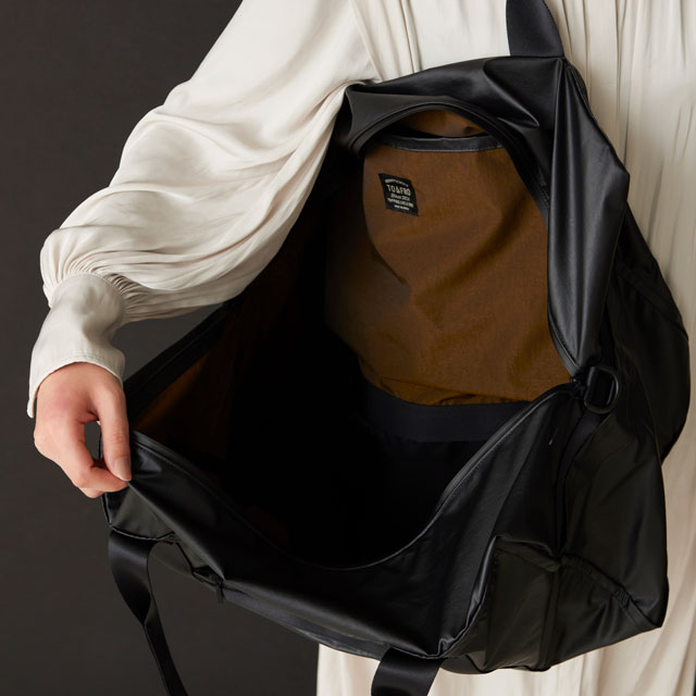 BOSTONBAG　-PREMIUM- BLACK×BROWN Synthetic Leather