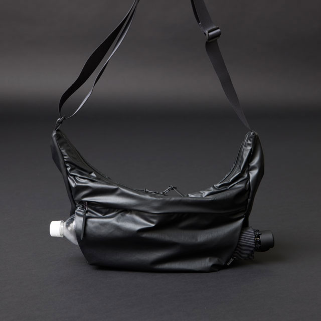SHOULDER BAG-PREMIUM- BLACK×BLACK Synthetic Leather