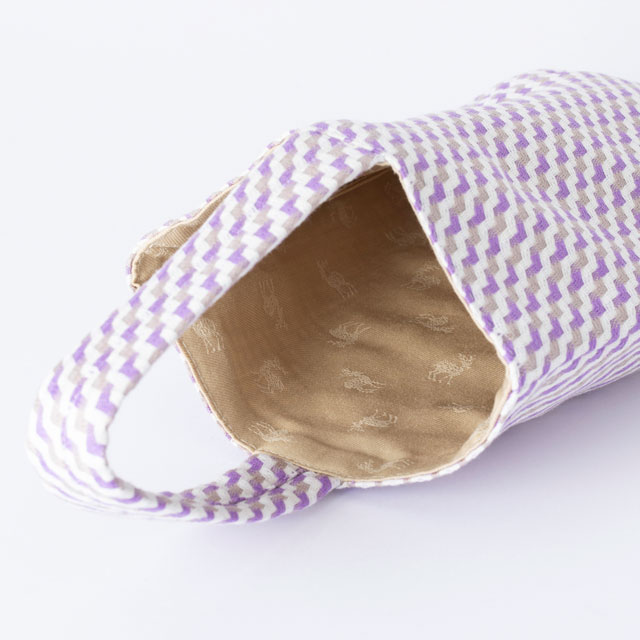 めぐり布　ミニバッグ　26 播州 カットドビー　紫