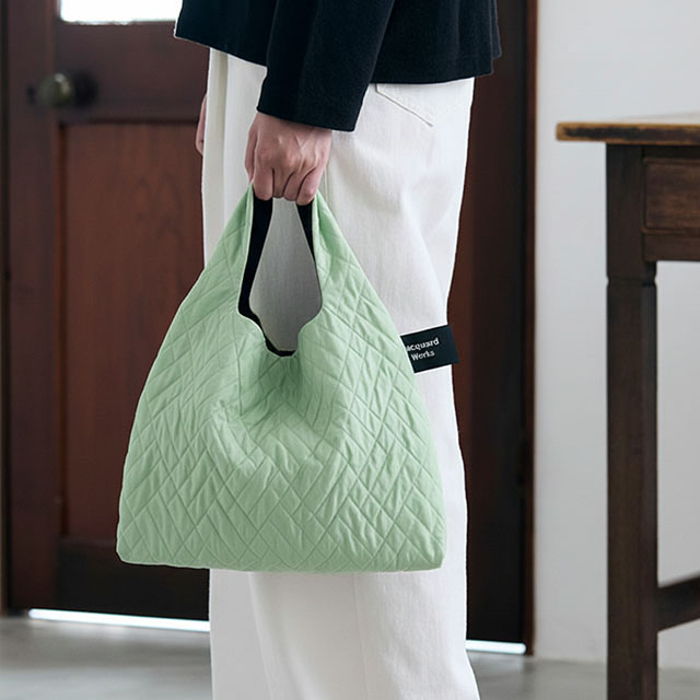 【WEB限定】Jacquard Works　DOUBLE bag S　green matrasse