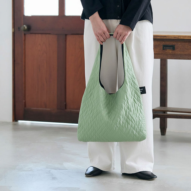 【WEB限定】Jacquard Works DOUBLE bag M green matrasse
