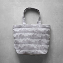 先染め朱子織シャトルジャガードビッグトートバッグ