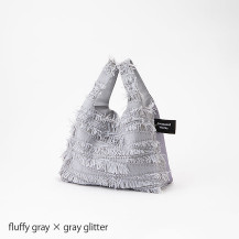 fluffy gray × gray glitter