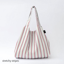 【WEB限定】Jacquard Works DOUBLE bag L　ポケット付　stretchy stripes