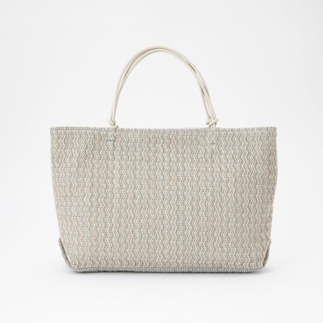 ラッセル編み横長バッグ