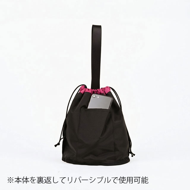 DRAWSTRING　SHOULDER　BAG BLACK