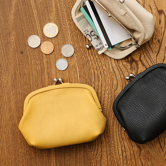 鹿革の親子がま口