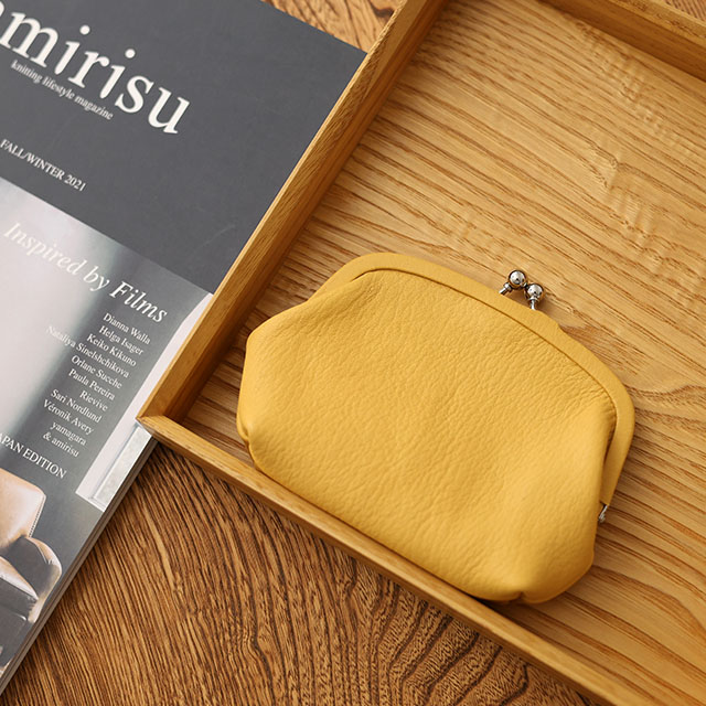 鹿革の親子がま口