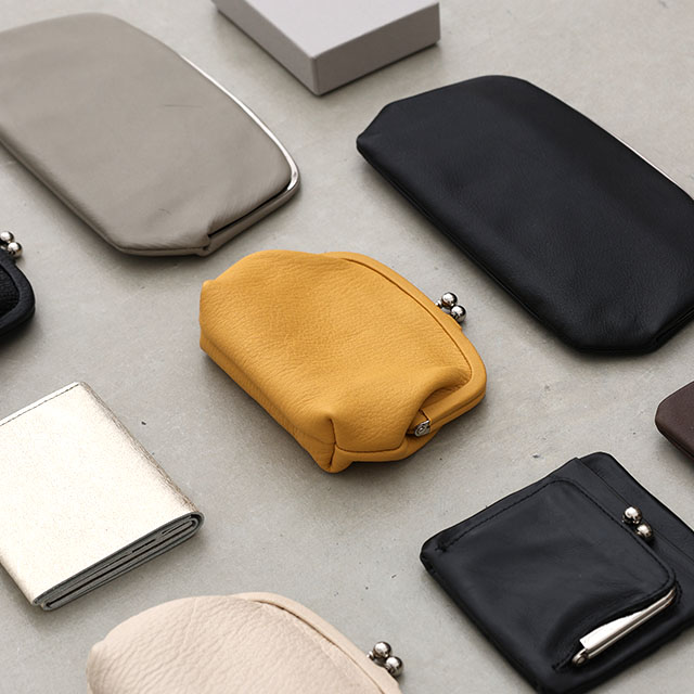 鹿革の親子がま口