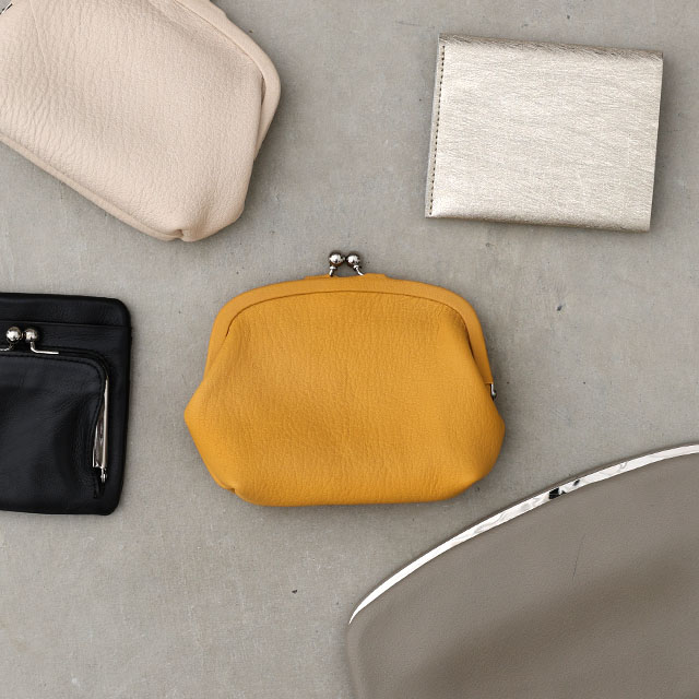 鹿革の親子がま口