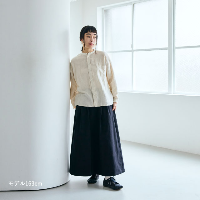 綿麻ガーゼの休日シャツ