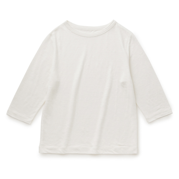 リネンのTシャツ 七分袖