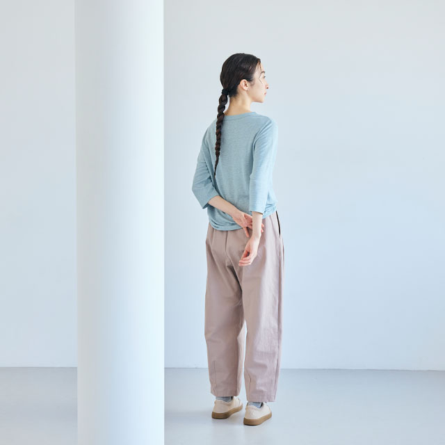 【WEB限定】薄手麻ニットのプルオーバー