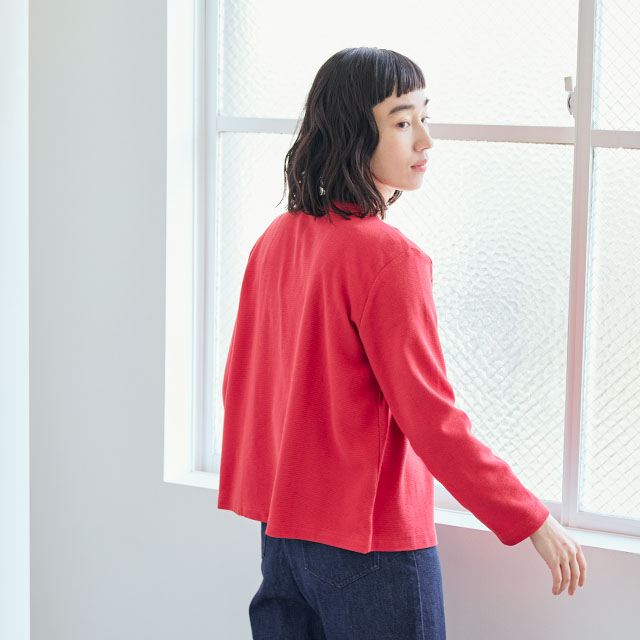 スナップホックのカーディガン