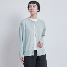 【WEB限定】薄手麻ニットのカーディガン