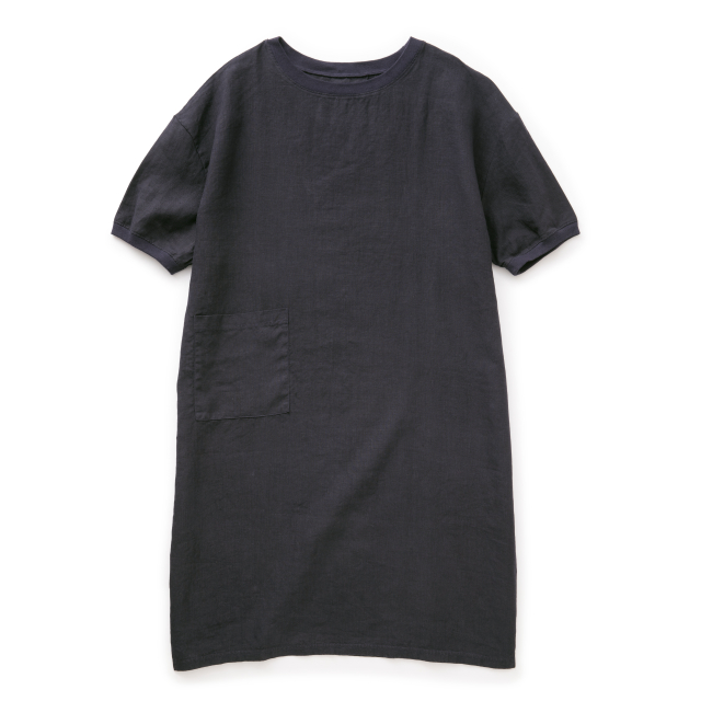 麻布Tシャツワンピース