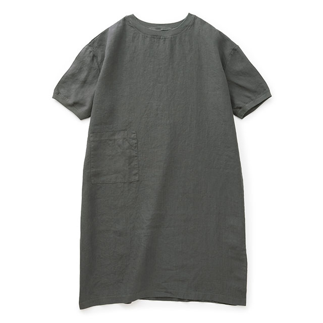 麻布Tシャツワンピース