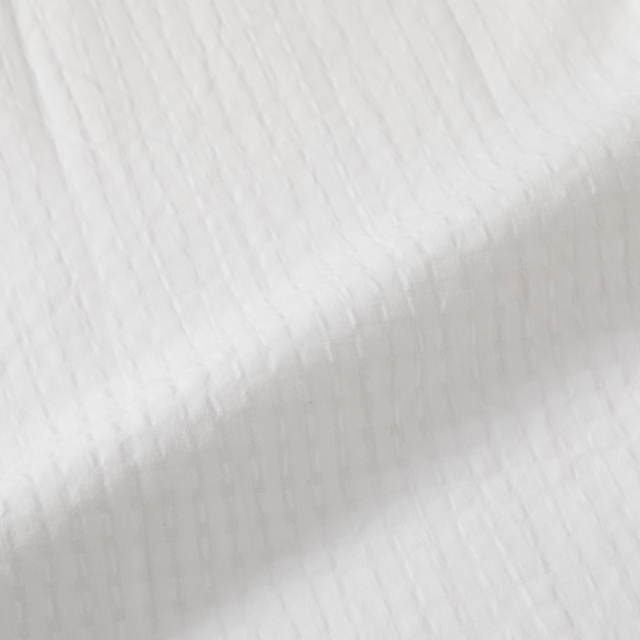 オーガニック綿のチュニックシャツ格子　白