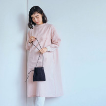 綿麻ハイネックワンピース