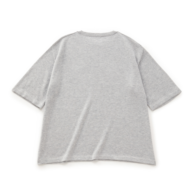 肌で着るコットンカシミヤのニットワイドTシャツ