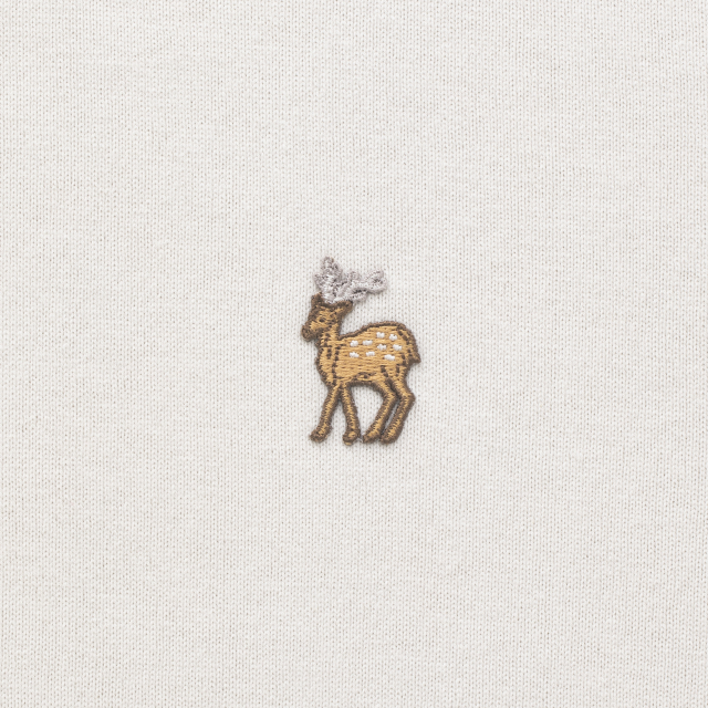 鹿の刺繍Ｔシャツ　メンズ