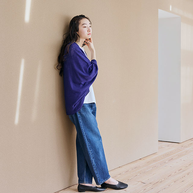 サイズフリーの麻の羽織り