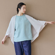 サイズフリーの麻の羽織り