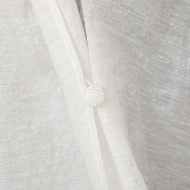 麻絹オーガンジー　羽織りドレス　白