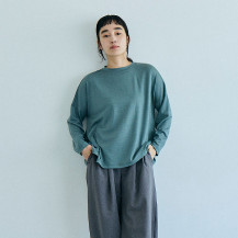 ウールのクルーワイドプルオーバー