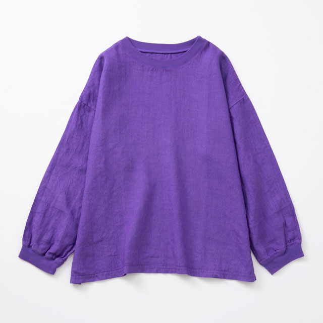 麻布Tシャツ 長袖
