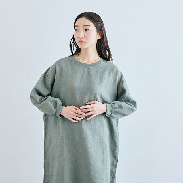 【WEB限定】麻布Tシャツチュニック 長袖