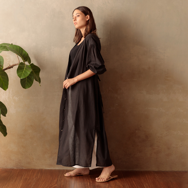 エアリーロングシャツワンピース ホワイト FREE