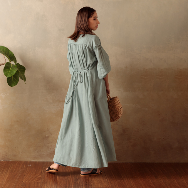 エアリーロングシャツワンピース ホワイト FREE