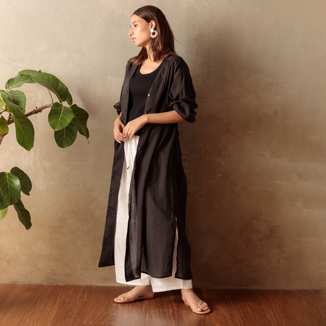 エアリーロングシャツワンピース ホワイト FREE