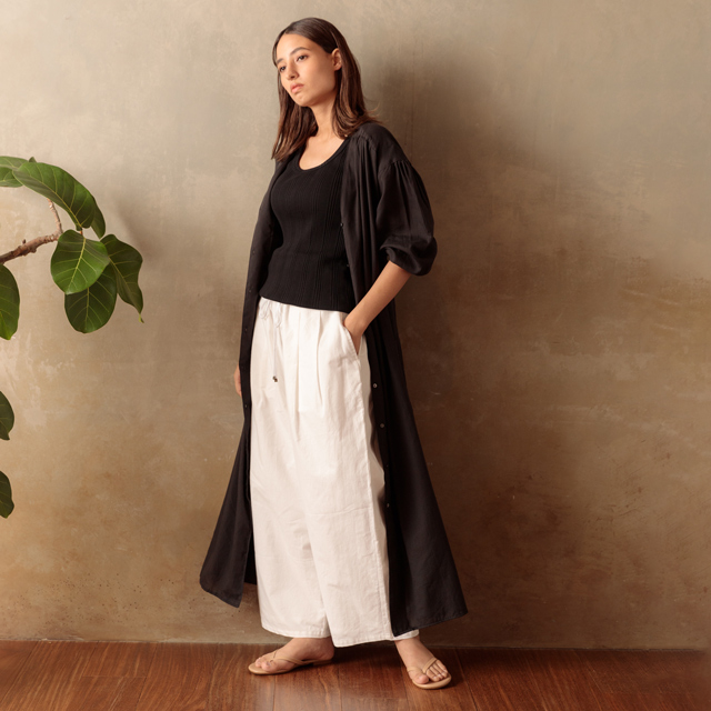 エアリーロングシャツワンピース ホワイト FREE