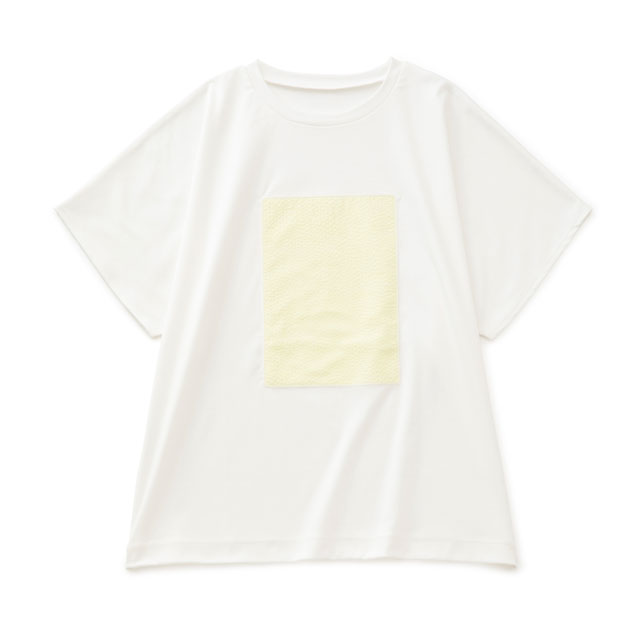 布ぬのTシャツ　阿波しじら織　薄黄