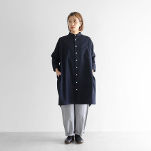 やわらかコットンロングシャツ