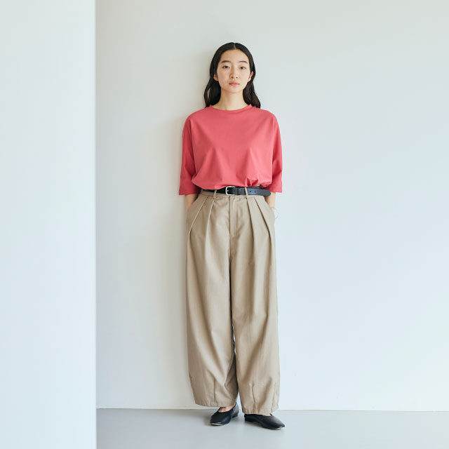 強撚綿のプルオーバー　七分袖