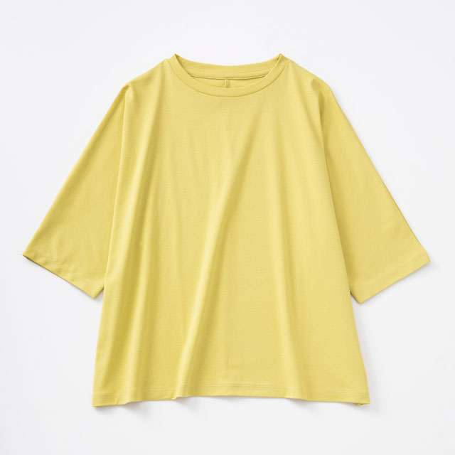 強撚綿のプルオーバー 七分袖