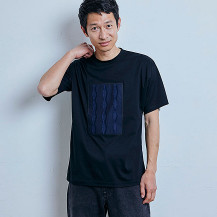 布ぬのTシャツ　メンズ　カットジャカード【アウトレット2025冬】