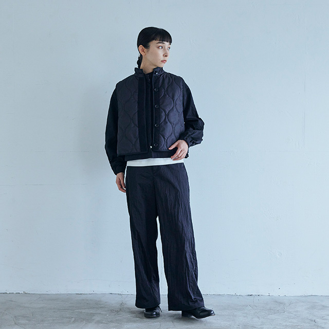 WEB限定】SETTO quilt vest BLK F｜衣料品｜中川政七商店 公式サイト