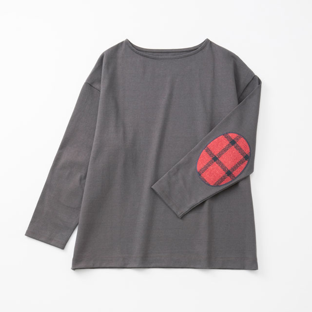 ネップ糸綾織	格子赤