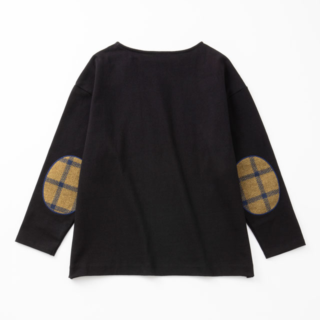 布ぬのバスクシャツ　ネップ糸綾織