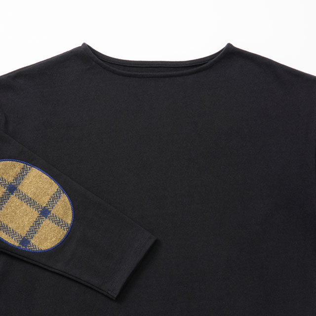 布ぬのバスクシャツ　ネップ糸綾織