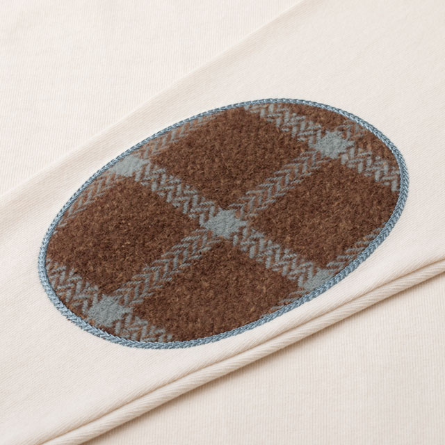 布ぬのバスクシャツ　ネップ糸綾織