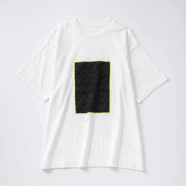 布ぬのTシャツ　カットジャカード