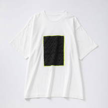 布ぬのTシャツ　カットジャカード
