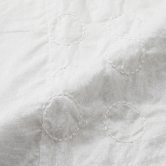 刺繍の半袖チュニック　丸紋