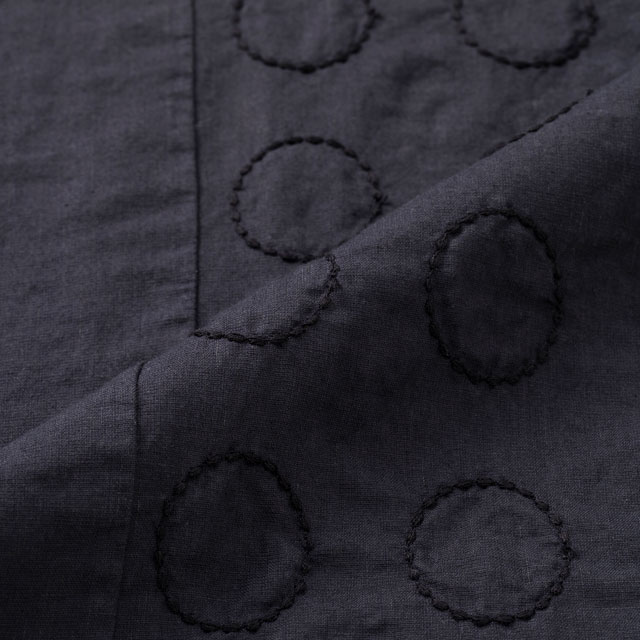 刺繍の半袖チュニック　丸紋