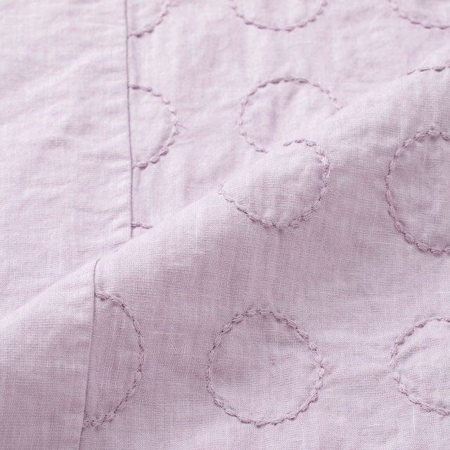 刺繍の半袖チュニック　丸紋
